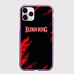 Чехол iPhone 11 Pro матовый Elden ring краски текстура, цвет: 3D-фиолетовый