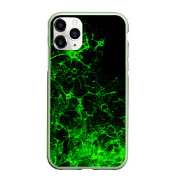Чехол iPhone 11 Pro матовый Неоновый зеленый дым