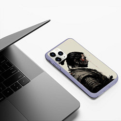 Чехол iPhone 11 Pro матовый Самурай - Ghost of Thusima, цвет: 3D-светло-сиреневый — фото 2