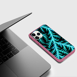 Чехол iPhone 11 Pro матовый Разряды электричества Tie Dye, цвет: 3D-малиновый — фото 2