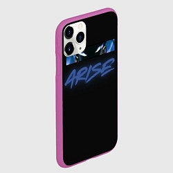 Чехол iPhone 11 Pro матовый Поднятие уровня в одиночку - Arise, цвет: 3D-фиолетовый — фото 2