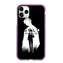 Чехол iPhone 11 Pro матовый Solo Leveling Sung Jin Woo LevelUp, цвет: 3D-фиолетовый