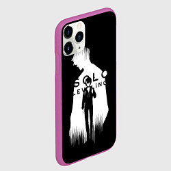 Чехол iPhone 11 Pro матовый Solo Leveling Sung Jin Woo LevelUp, цвет: 3D-фиолетовый — фото 2