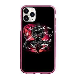 Чехол iPhone 11 Pro матовый Dragon Ball - Vegeta, цвет: 3D-малиновый