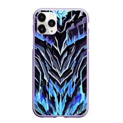 Чехол iPhone 11 Pro матовый Камень и синяя энергия