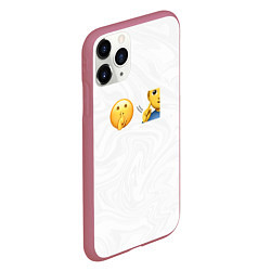 Чехол iPhone 11 Pro матовый Мьюнинг эмодзи, цвет: 3D-малиновый — фото 2