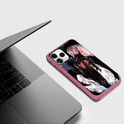 Чехол iPhone 11 Pro матовый Solo leveling - Igris, цвет: 3D-малиновый — фото 2