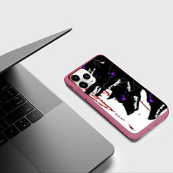 Чехол iPhone 11 Pro матовый Стая на охоте, цвет: 3D-малиновый — фото 2