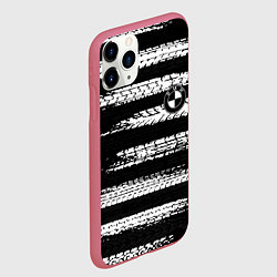Чехол iPhone 11 Pro матовый BMW спорт краски шины, цвет: 3D-малиновый — фото 2