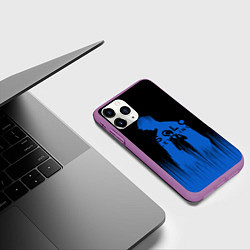 Чехол iPhone 11 Pro матовый Sung Jin Woo blue Shadow, цвет: 3D-фиолетовый — фото 2