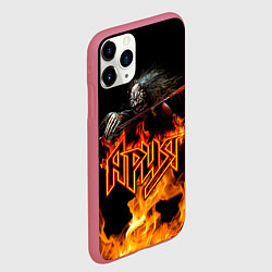 Чехол iPhone 11 Pro матовый Адский скрипач, цвет: 3D-малиновый — фото 2