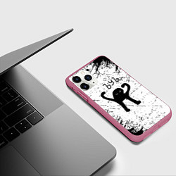 Чехол iPhone 11 Pro матовый Мем ъуъ краски, цвет: 3D-малиновый — фото 2