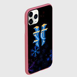 Чехол iPhone 11 Pro матовый Starcraft 2 logo, цвет: 3D-малиновый — фото 2