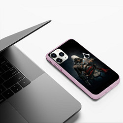 Чехол iPhone 11 Pro матовый Эдвард Кенуей Assassins black flag, цвет: 3D-розовый — фото 2