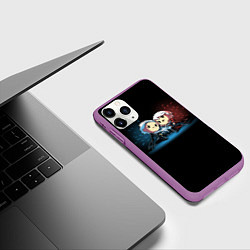 Чехол iPhone 11 Pro матовый Данте против Вергилия, цвет: 3D-фиолетовый — фото 2