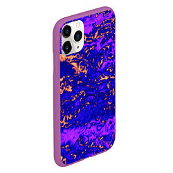 Чехол iPhone 11 Pro матовый Абстракция золото и фиолетовый, цвет: 3D-фиолетовый — фото 2