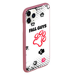 Чехол iPhone 11 Pro матовый Fall Guys kids game pattern, цвет: 3D-малиновый — фото 2