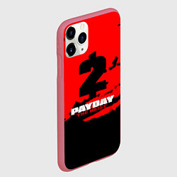 Чехол iPhone 11 Pro матовый Payday 2 краски, цвет: 3D-малиновый — фото 2