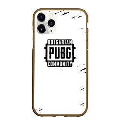 Чехол iPhone 11 Pro матовый Pubg текстура game