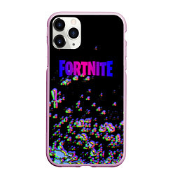 Чехол iPhone 11 Pro матовый Fortnite game glitch, цвет: 3D-розовый