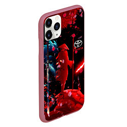 Чехол iPhone 11 Pro матовый Toyota затмение, цвет: 3D-малиновый — фото 2