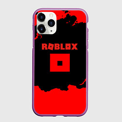 Чехол iPhone 11 Pro матовый Roblox краски красные, цвет: 3D-фиолетовый