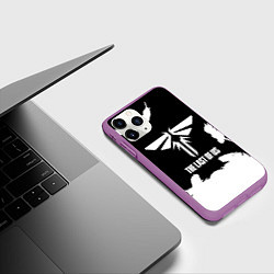 Чехол iPhone 11 Pro матовый The Last of Us цикады перо, цвет: 3D-фиолетовый — фото 2