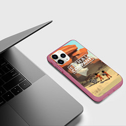 Чехол iPhone 11 Pro матовый Lethal Company: Art, цвет: 3D-малиновый — фото 2
