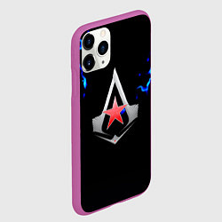Чехол iPhone 11 Pro матовый Русский ассасин, цвет: 3D-фиолетовый — фото 2