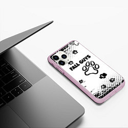 Чехол iPhone 11 Pro матовый Fall Guys game, цвет: 3D-розовый — фото 2