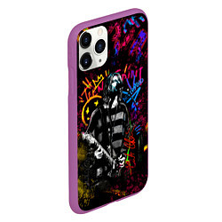Чехол iPhone 11 Pro матовый Nirvana краски звука, цвет: 3D-фиолетовый — фото 2