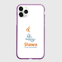 Чехол iPhone 11 Pro матовый Шаурма environment, цвет: 3D-фиолетовый