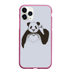 Чехол iPhone 11 Pro матовый Panda love art