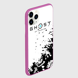 Чехол iPhone 11 Pro матовый Ghost of Tsushima текстура samurai, цвет: 3D-фиолетовый — фото 2
