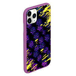 Чехол iPhone 11 Pro матовый Brawl stars neon mobile, цвет: 3D-фиолетовый — фото 2