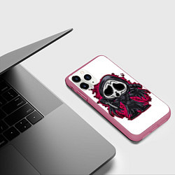 Чехол iPhone 11 Pro матовый Scream мульт, цвет: 3D-малиновый — фото 2