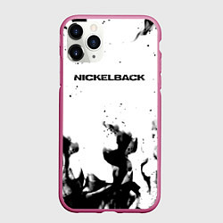 Чехол iPhone 11 Pro матовый Nickelback серый дым рок, цвет: 3D-малиновый