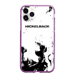 Чехол iPhone 11 Pro матовый Nickelback серый дым рок, цвет: 3D-фиолетовый