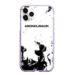Чехол iPhone 11 Pro матовый Nickelback серый дым рок, цвет: 3D-светло-сиреневый