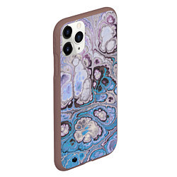 Чехол iPhone 11 Pro матовый Абстрактный узор, цвет: 3D-коричневый — фото 2