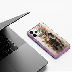 Чехол iPhone 11 Pro матовый Super Saiyan Goku, цвет: 3D-фиолетовый — фото 2
