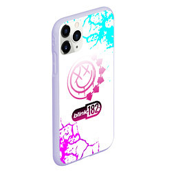 Чехол iPhone 11 Pro матовый Blink 182 неоновые краски, цвет: 3D-светло-сиреневый — фото 2