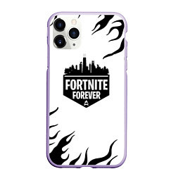 Чехол iPhone 11 Pro матовый Epic games fortnite fire, цвет: 3D-светло-сиреневый