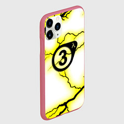Чехол iPhone 11 Pro матовый Half life 3 текстура, цвет: 3D-малиновый — фото 2