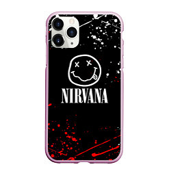 Чехол iPhone 11 Pro матовый Nirvana брызги красок, цвет: 3D-розовый