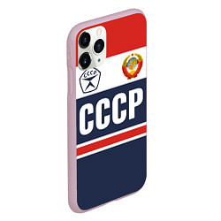 Чехол iPhone 11 Pro матовый СССР - Союз Советских Социалистических Республик, цвет: 3D-розовый — фото 2