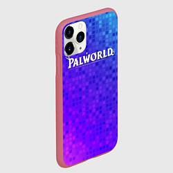 Чехол iPhone 11 Pro матовый Palworld лого на яркой мозаике, цвет: 3D-малиновый — фото 2