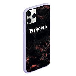 Чехол iPhone 11 Pro матовый Palworld dark logo, цвет: 3D-светло-сиреневый — фото 2