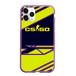 Чехол iPhone 11 Pro матовый Кс го спорт геометрия, цвет: 3D-фиолетовый