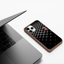 Чехол iPhone 11 Pro матовый Милан футбольный клуб, цвет: 3D-коричневый — фото 2